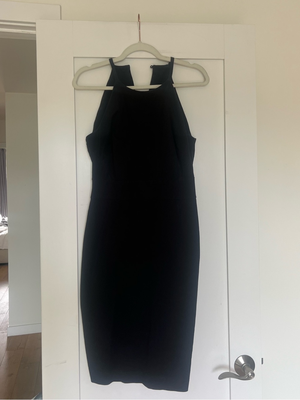 Banana Republic Black Halter Midi Dress